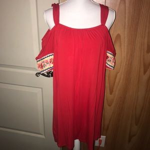 Naked should embroidered dress